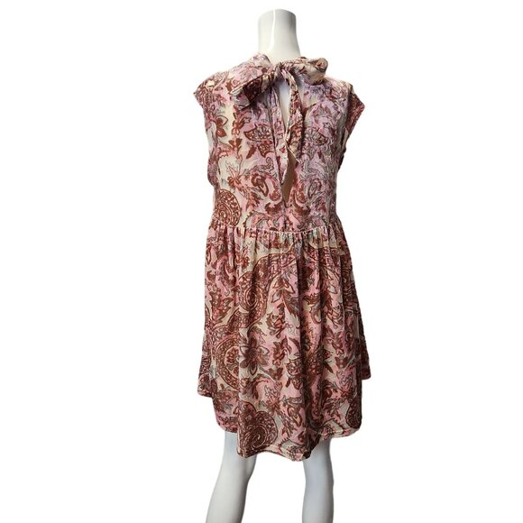Free People Velvet Mini Dress In Petal Combo Size S NWT - Picture 10 of 16